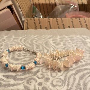 Elegant Shell and Bead bracelet Jewelry Set